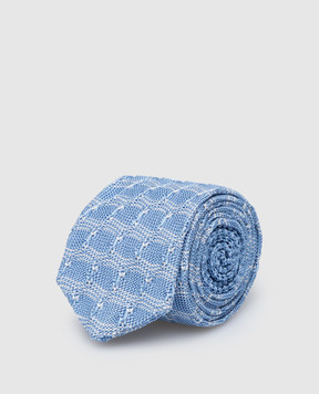 Stefano Ricci Children's blue patterned silk tie YCRMTSR8162
