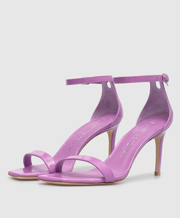 サンダル・ミュール Stuart Weitzman NUNAKEDCURVE 85 - High sandals (SE132 BLK) Stuart Weitzman Nunaked Curve 85 Sandal in White | Lyst