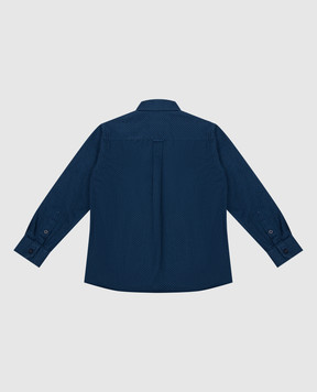 Stefano Ricci Children's blue shirt with peas YC004119SX1800