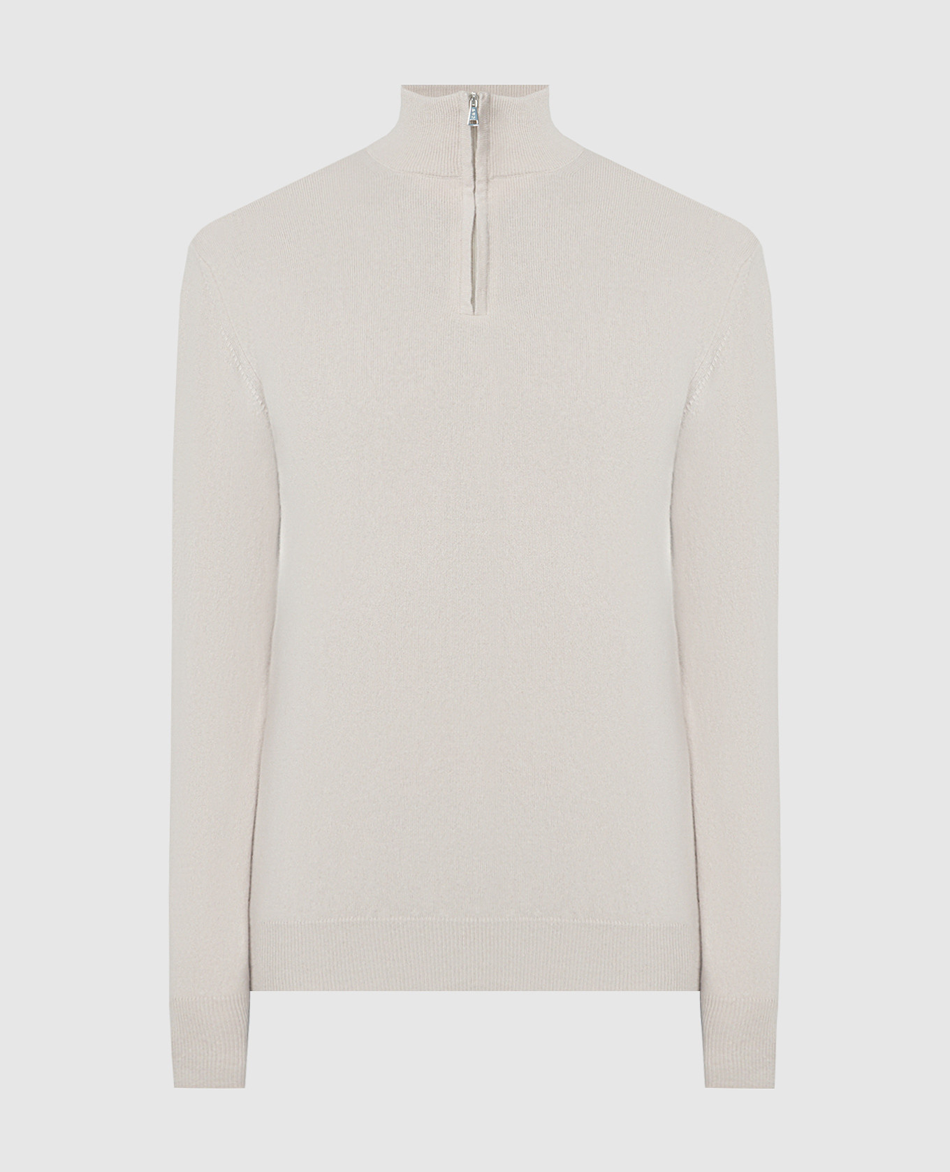 

Beige cashmere jumper with zipper Cashmere&Whiskey