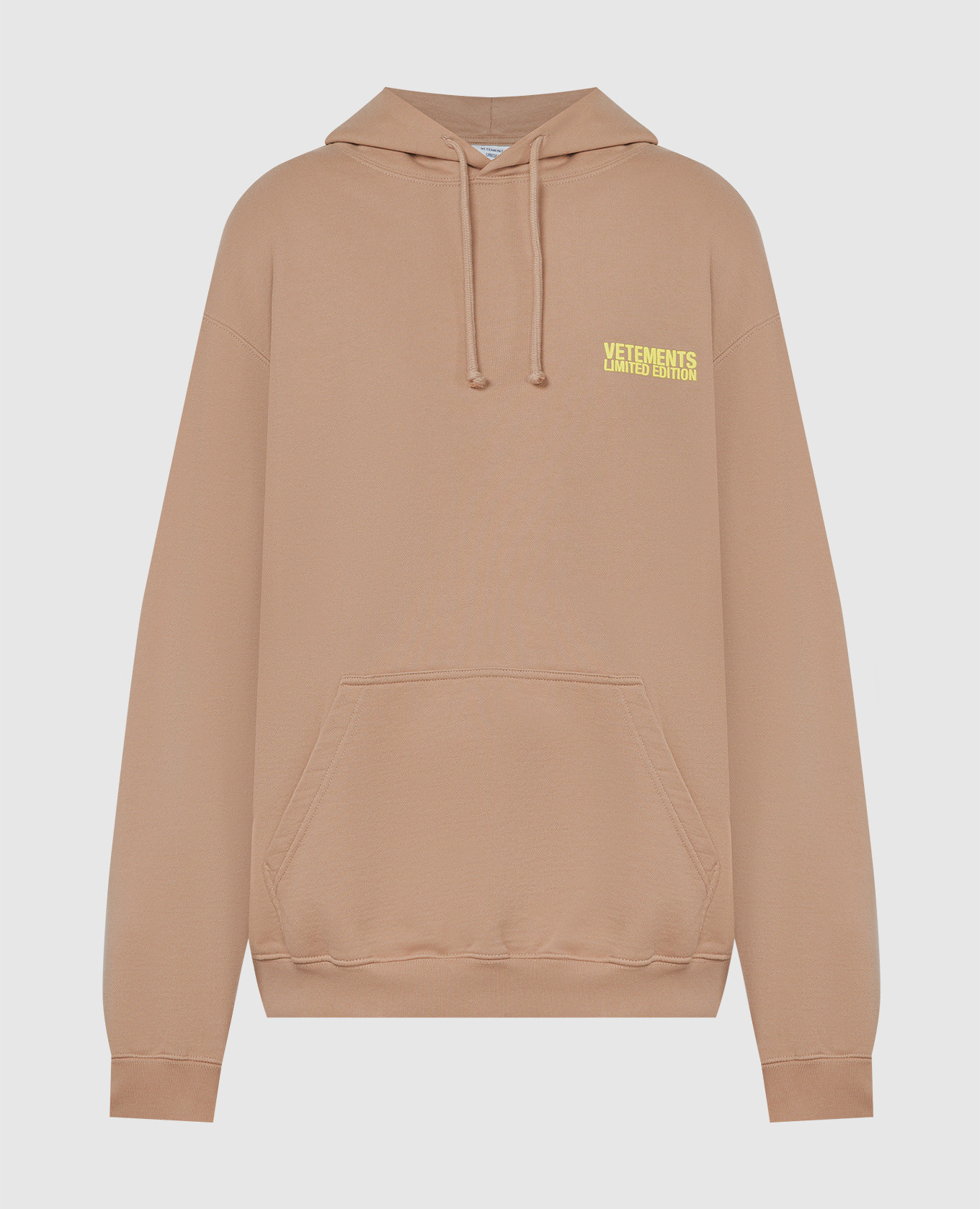 

Brown hoodie with logo embroidery Vetements, Коричневый
