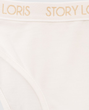 Story Loris Children's white panties with a logo 25377816