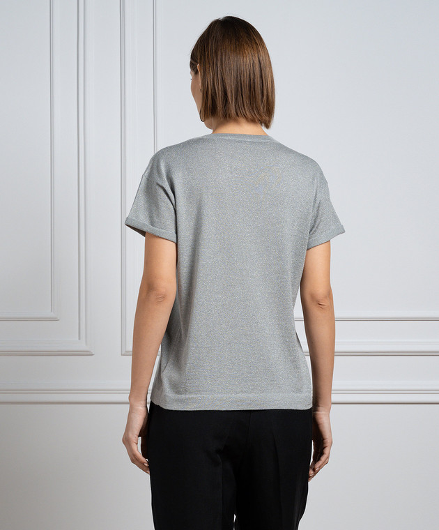 Tシャツ・カットソー BRUNELLO CUCINELLI Lame cashmere t-shirt (M41810000 C077) Brunello cucinelli Lamé cashmere t-shirt available on julian
