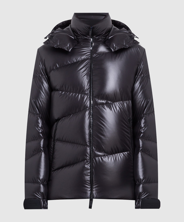 Moncler Yonne logo down jacket in black 1A00042595ZJ buy with Czech Republic delivery at Symbol