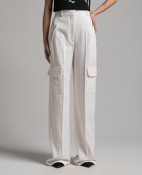 Alexander McQueen White wool cargo pants 784960QJAAC