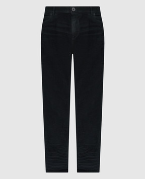 Balmain Black jeans with logo embroidery CH1MI070DD96