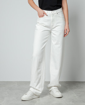 Lou Lou Studio SAMUR white jeans with logo patch SAMUR
