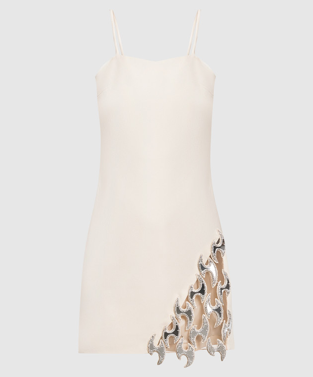 David Koma - Beige mini dress with appliqu SS23DK21D - shop with Greece delivery at Symbol David Koma - Beige mini dress with appliqu SS23DK21D - shop with Greece delivery at Symbol