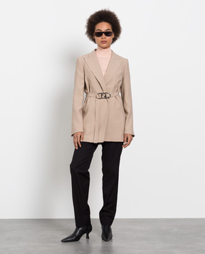 Fendi Beige blazer with Fendi O'Lock buckle in metal FJ7243AJXQ
