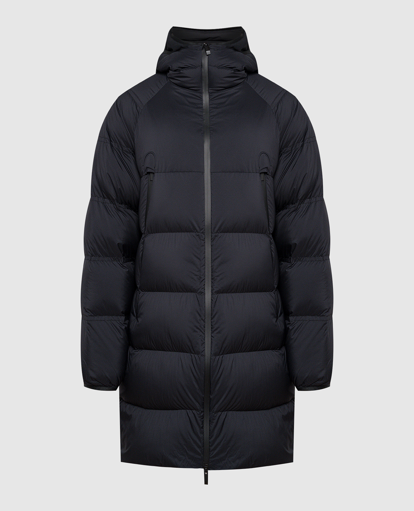 

Black down jacket with logo print Moncler, Черный