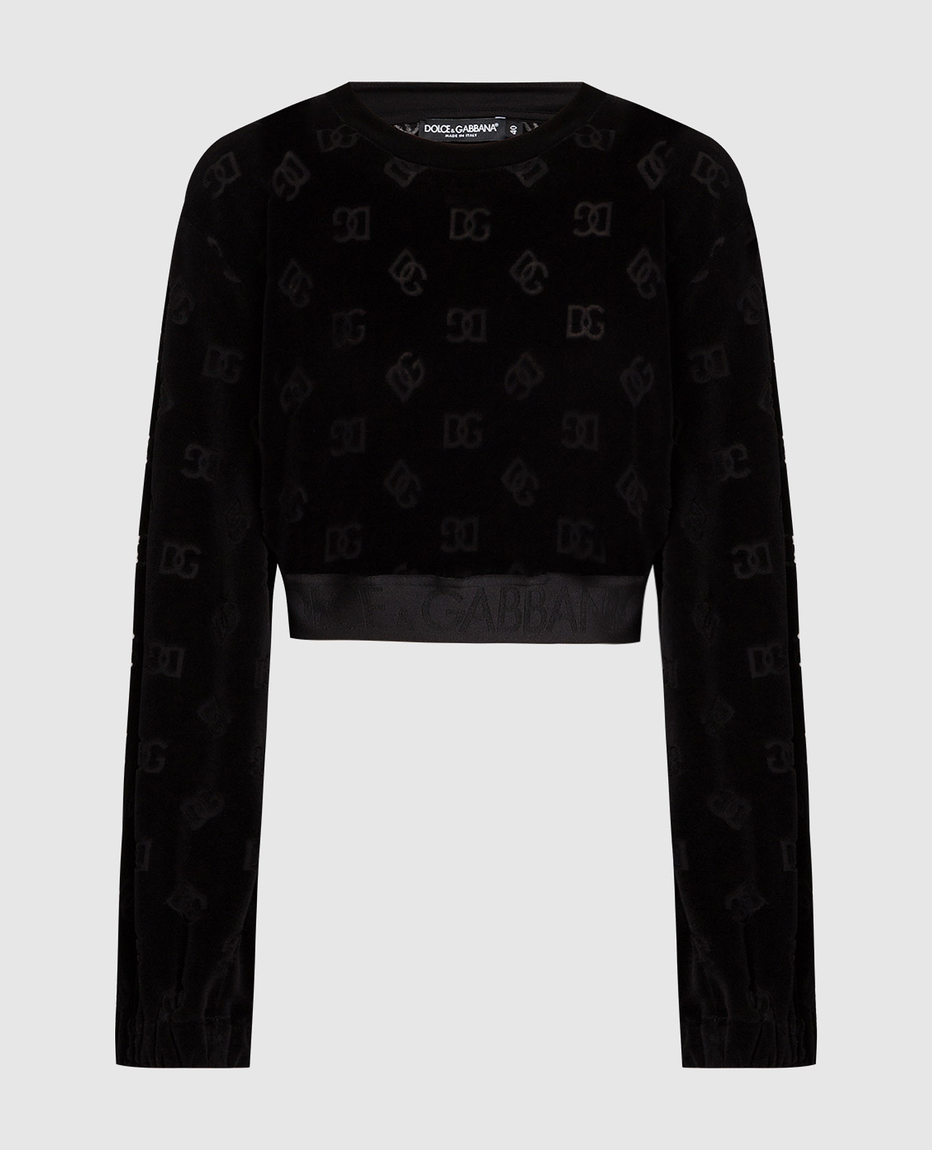 

Black longsleeve with textured logo Dolce&Gabbana