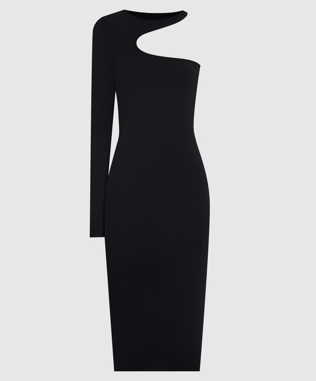 helmut lang one shoulder dress Helmut Lang Black One-Sleeve Dress Helmut Lang