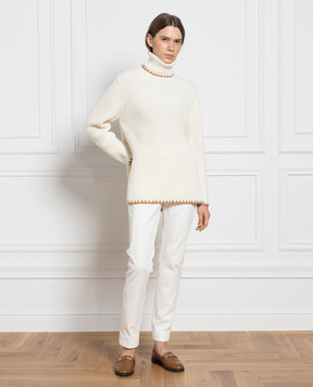 Enrico Mandelli White cashmere sweater A7KD195240