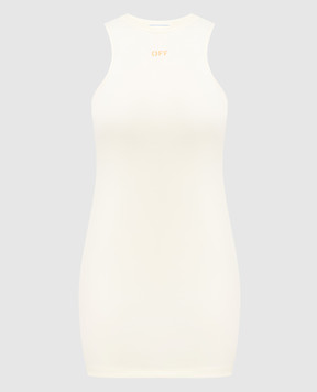 Off-White Beige mini dress with logo OWDB463S23JER001