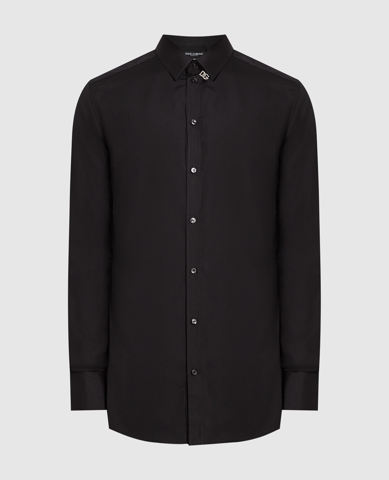 Black shirt with metallic dg logo dolce&gabbana