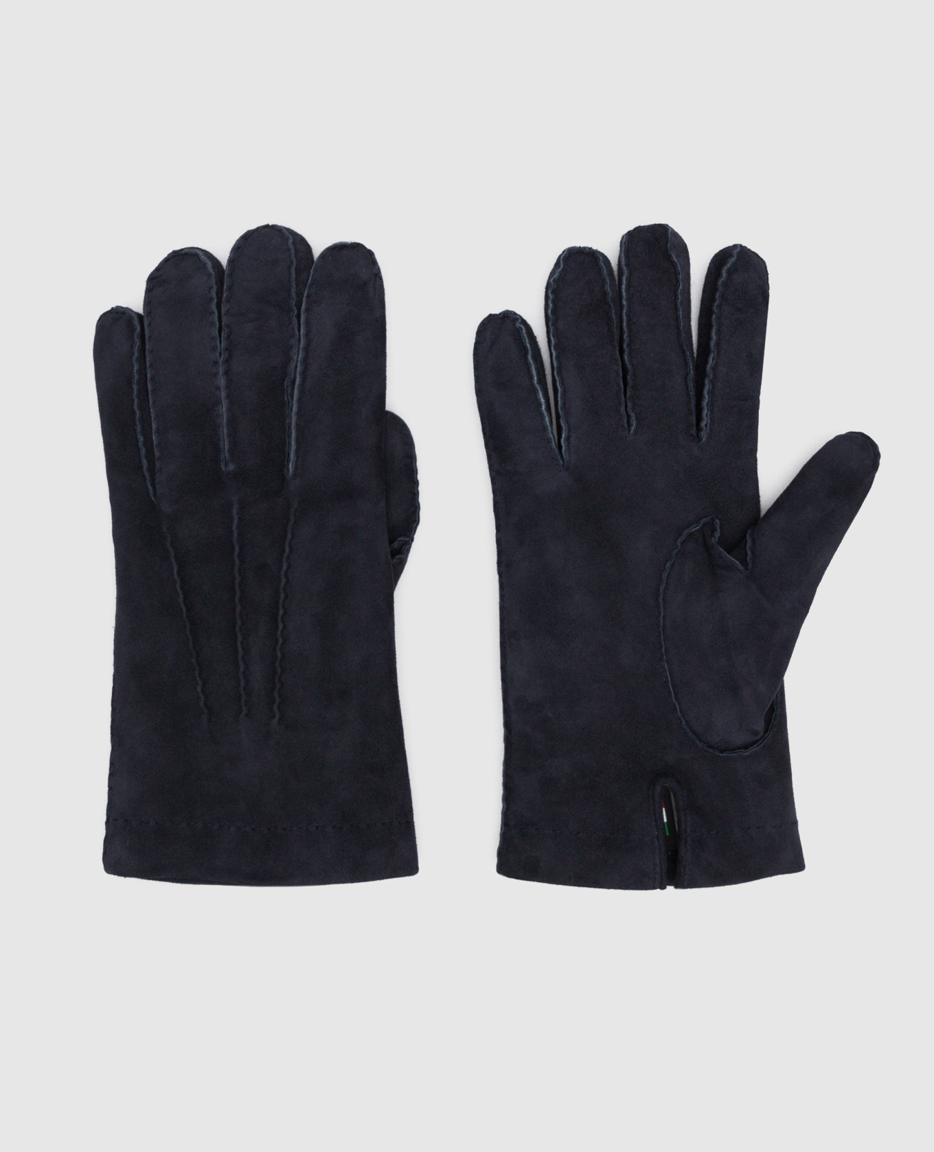 

Narton navy suede gloves MooRER, Синий