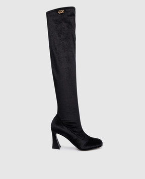 Giuseppe Zanotti Black Marino boots with metal logo I380000