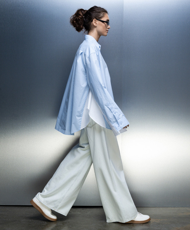 Maison Margiela MM6 - Blue shirt with contrasting inserts