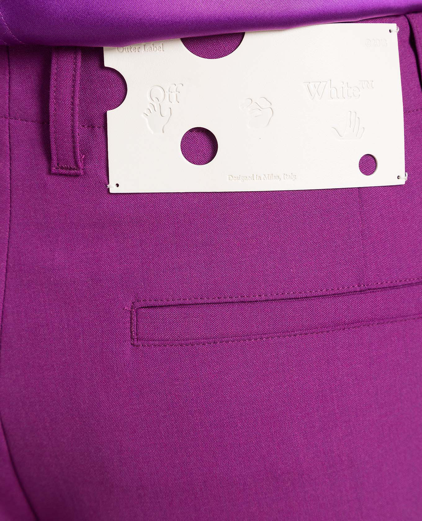 Purple pants with logo patch Off-White 5