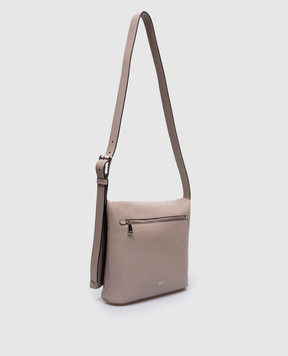 Michael Kors Beige leather messenger bag with metal logo 31F3PGOM5L237