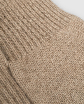 Brunello Cucinelli Brown cashmere gloves M2293118