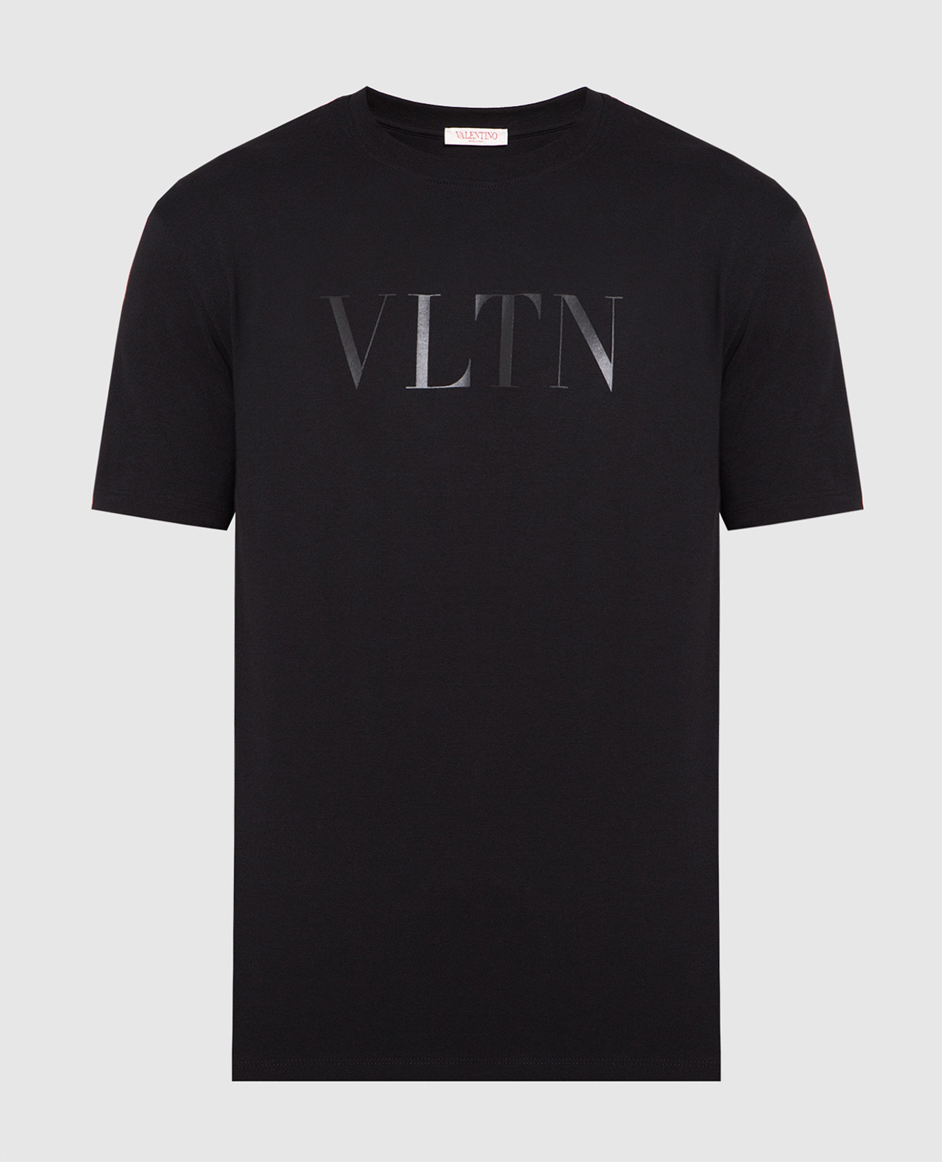 VALENTINO VLTN Tシャツ 黒 Valentino - Czarna koszulka z nadrukowanym logo VLTN