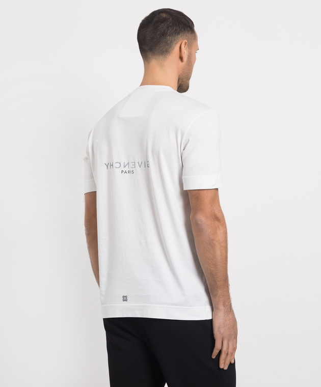 Slim fit t-shirt in cotton with 4G embroidery in - white