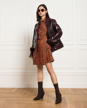 Ermanno Scervino Orange dress in animalistic print D412Q307OFX