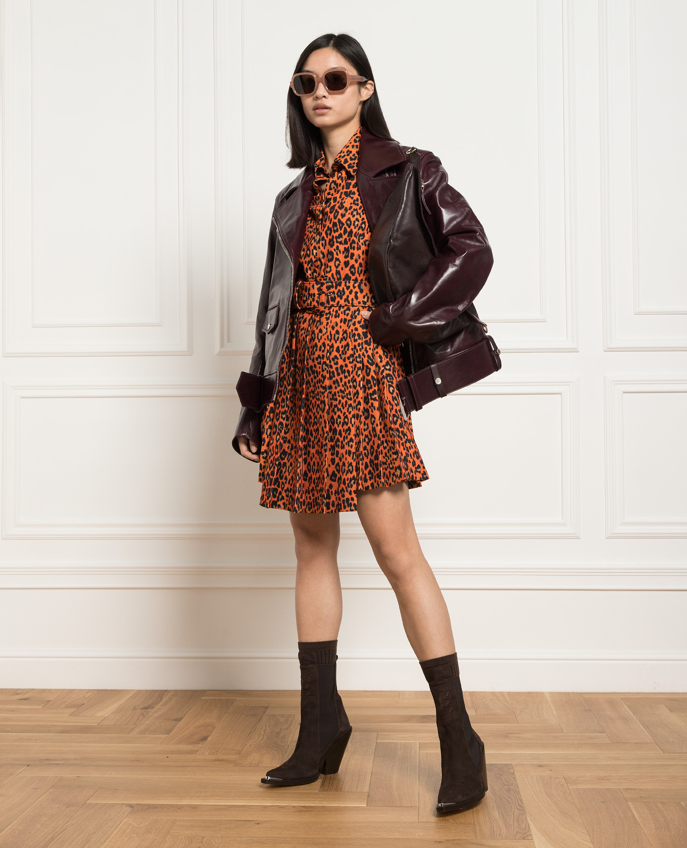 Orange dress in animalistic print Ermanno Scervino 2
