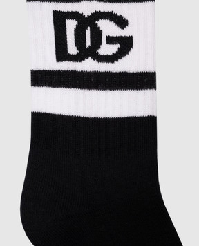 Dolce&Gabbana Children's black socks with a logo LBKAC5JBCAC