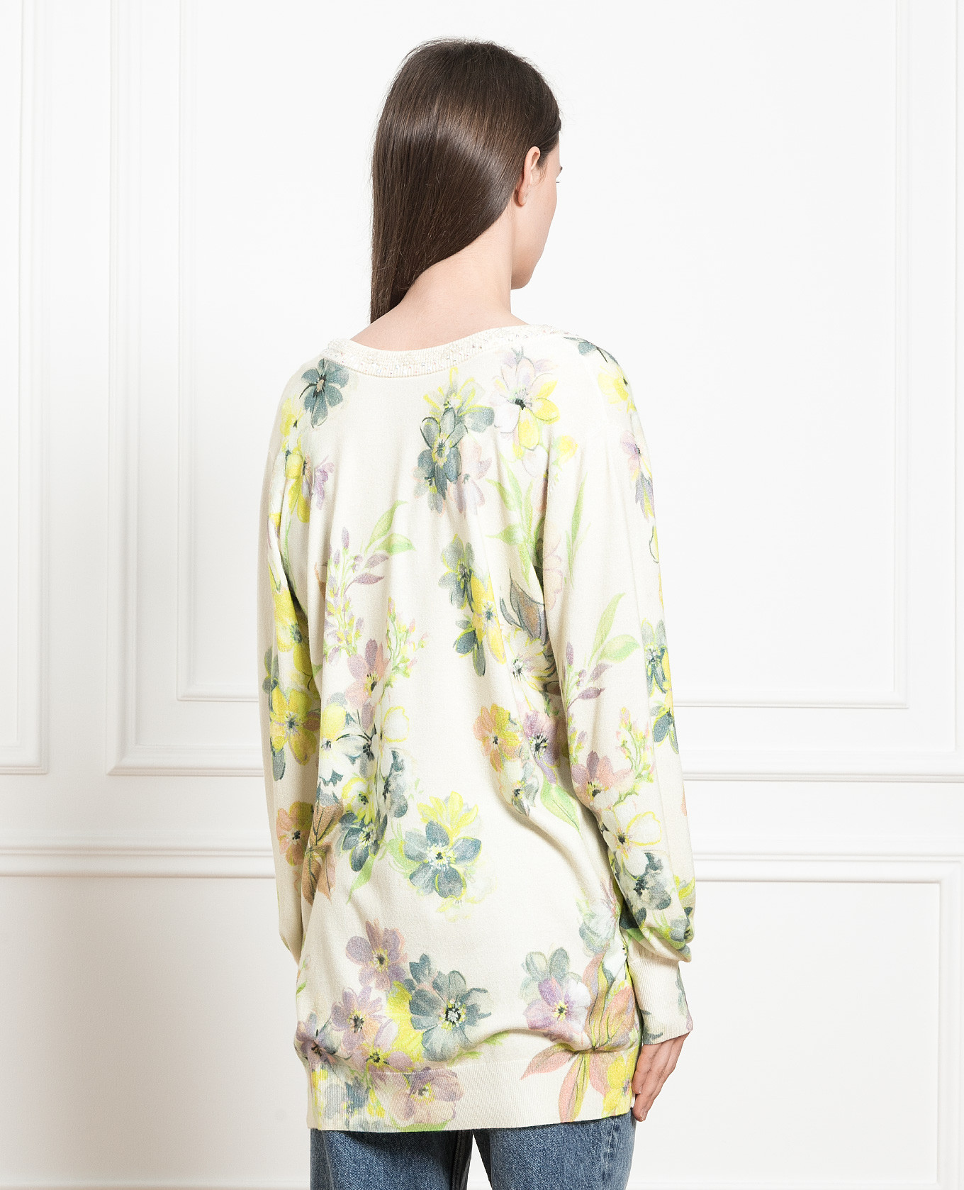 Beige pullover in floral print Twinset 4