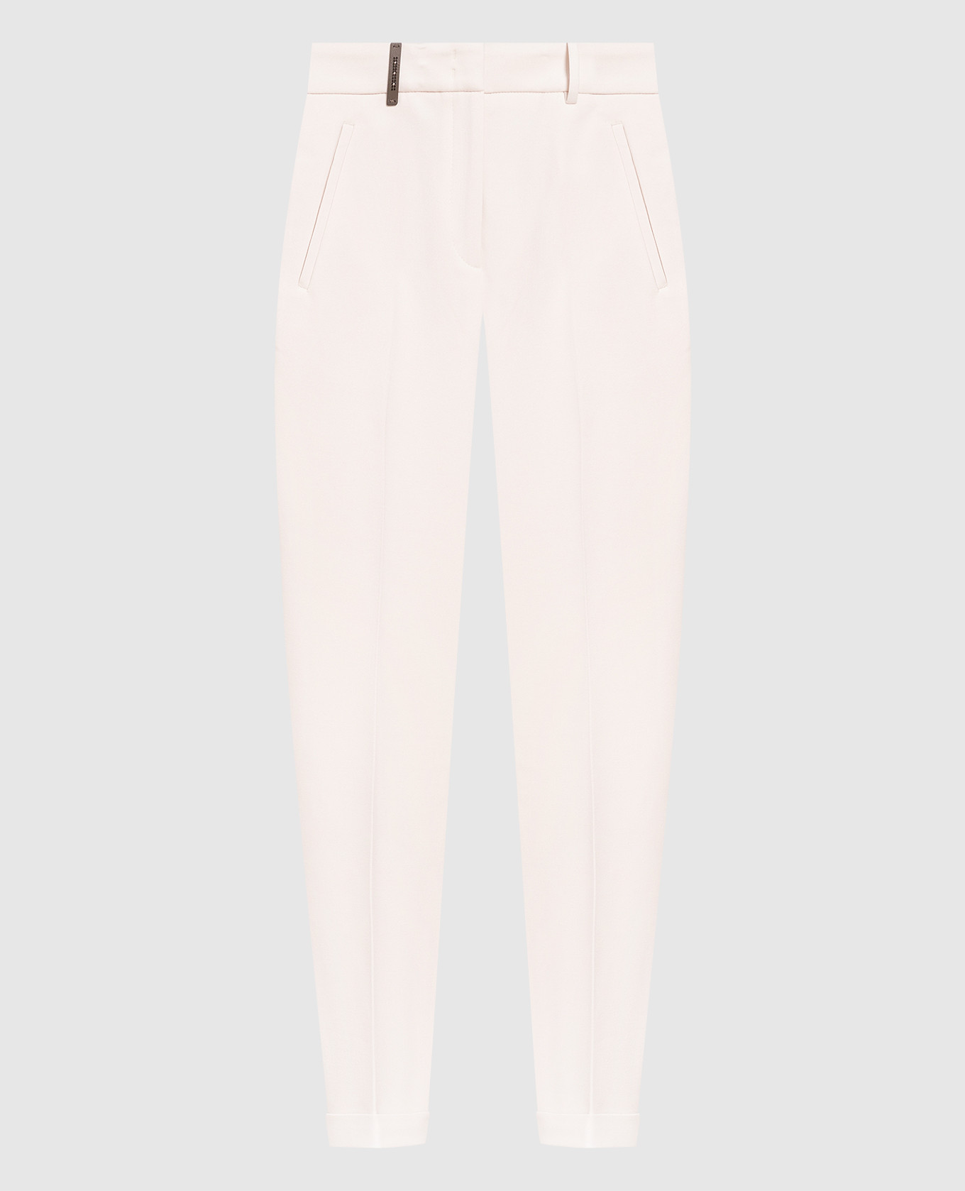 

Milk pants with cuffs Peserico, Бежевый