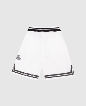 Dolce&Gabbana Children's white shorts with logo patch L43Q35G7L6V812+