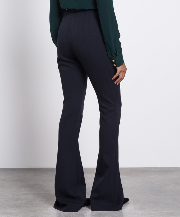 Balmain - Blue wool flared pants BF1PP112WB87 - shop with