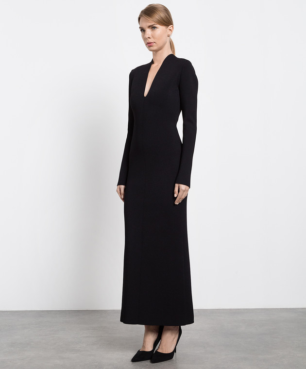 navy blue dress for baby girl Teri cutout maxi dress in black - Khaite main image 0