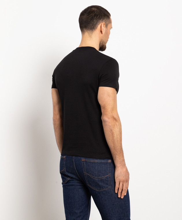 Valentino - Black t-shirt with logo print 1V3MG11Z8MS - shop