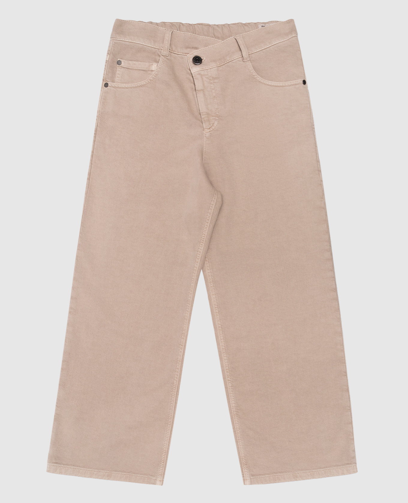 

Children's beige jeans with monil chain Brunello Cucinelli
