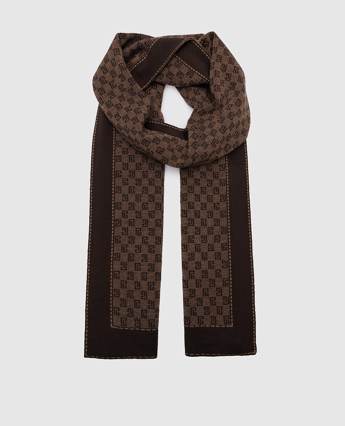 

Brown logo monogram pattern scarf Balmain