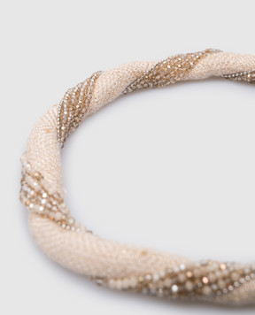 Peserico Beige necklace with beads S35376C0CC080