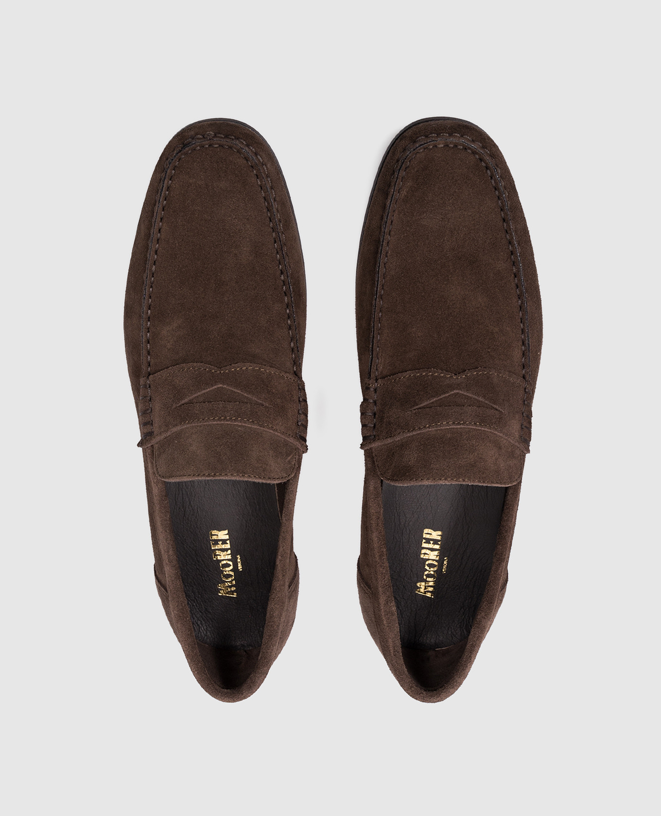 

CESETTI brown suede loafers MooRER