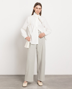 Philosophy di Lorenzo Serafini Green trousers with a high fit A03242126