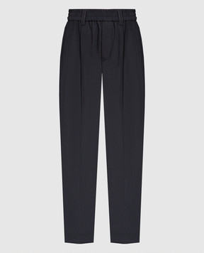 Brunello Cucinelli Gray pants with monil chain M0W07P7811
