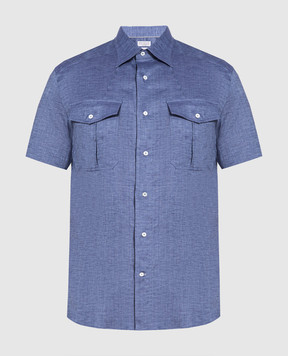 Brunello Cucinelli Blue linen shirt MM6110666