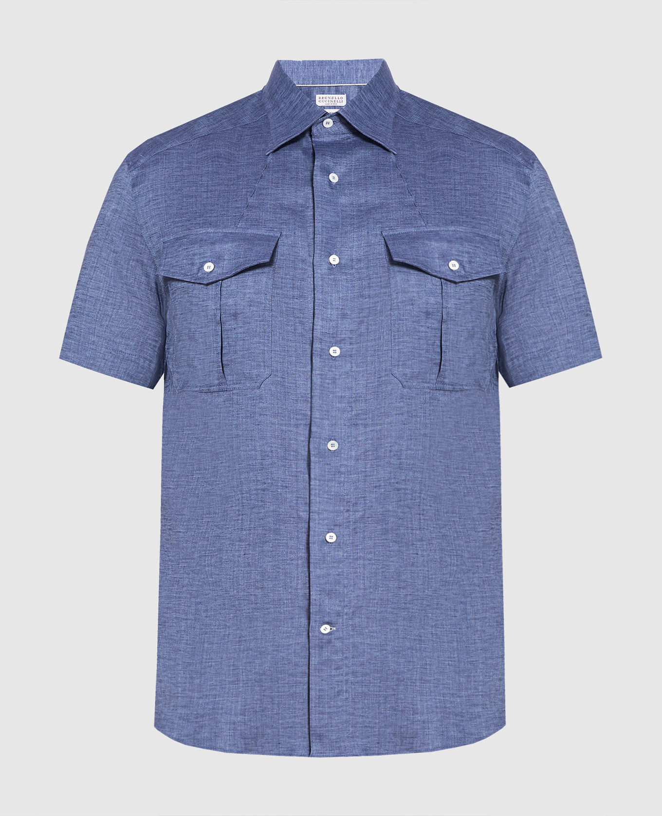 Blue linen shirt Brunello Cucinelli