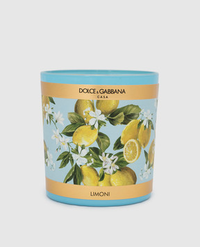 Dolce&Gabbana Scented candle with lemon scent in a glass candle holder TCC087TCAIX