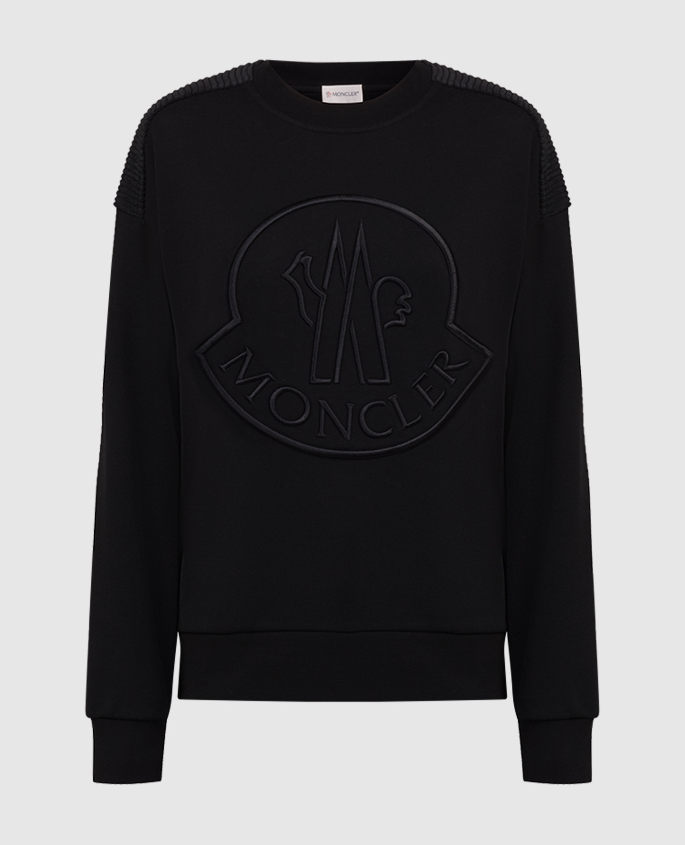 Black sweatshirt with logo embroidery Moncler