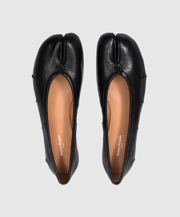 Maison Margiela - Tabi black leather ballet flats