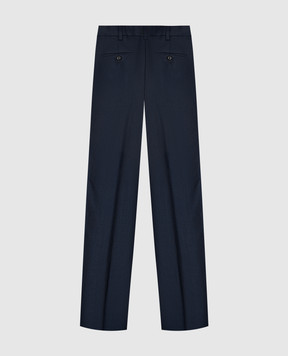 Stefano Ricci Children's blue pants made of wool and cashmere Y1T0900000HC2952