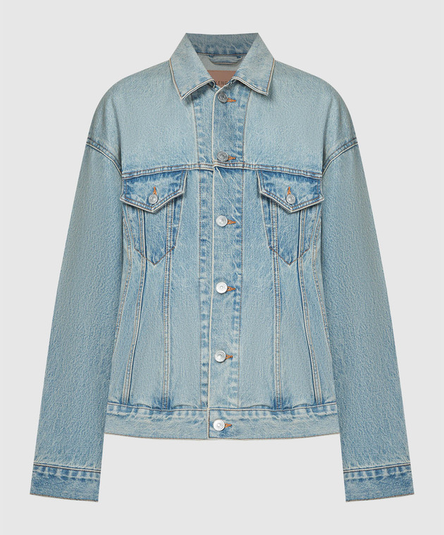 Balenciaga Blue denim jacket with a vintage effect 773776TJW79 buy with European delivery at Symbol