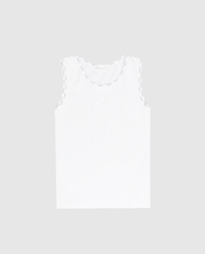 LA PERLA Children's white t-shirt with logo 51305814